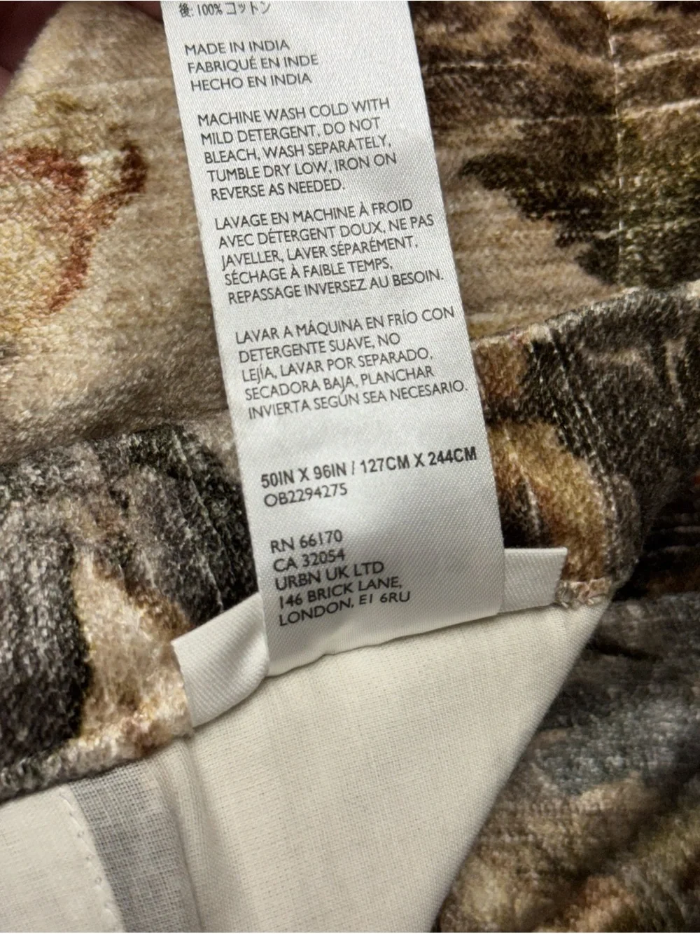 Anthropologie Francois Printed Velvet Curtains, 50x96